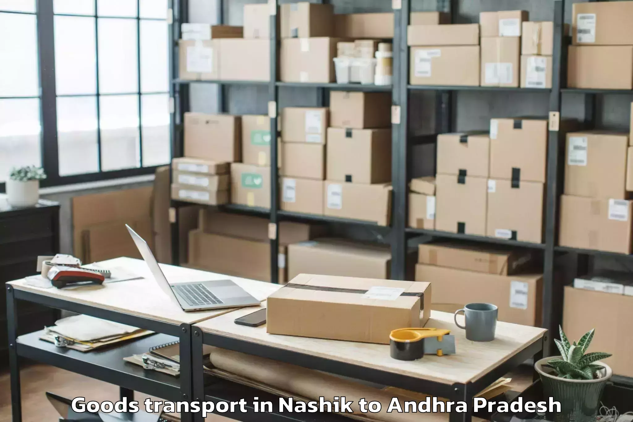 Expert Nashik to Gudivada Goods Transport